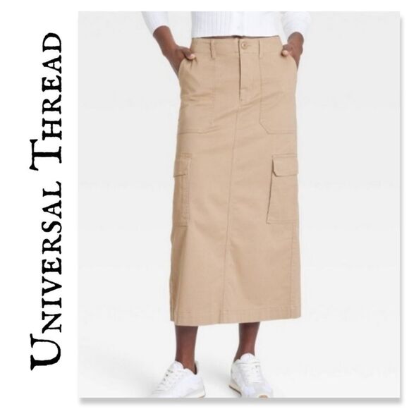NWT Universal Thread Cargo Midi Skirt - Picture 1 of 6